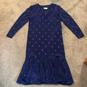 Vintage Anthony Sicari Navy Blue Dress 4